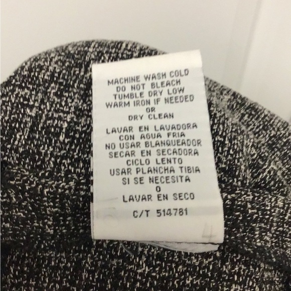 Polyester Tweed Pencil Midi Skirt for Business Suit, Black/Gray, size 14W - Picture 5 of 8